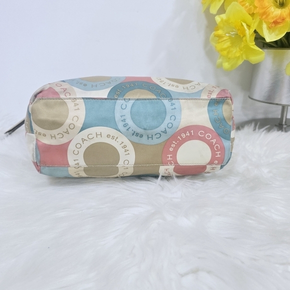 Coach Soho Sateen multicolor Purse Shoulder Hand Bag Polka Dot Logo - Picture 9 of 16